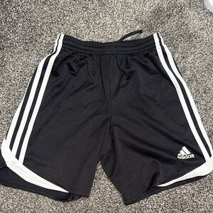Adidas Black Shorts with White Accents Boys Small Size S